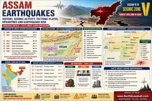 Assam Earthquakes: History, Seismic Activity, Tectonic Plates, Epicentres and Earthquake Risk